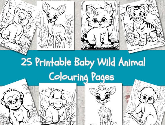 Baby Wild Animals Coloring Pages Cute Baby Animals Coloring Pages For