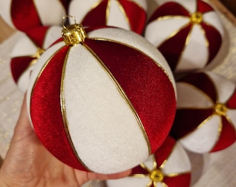 Christmas Ball, Velvet Christmas Ball, Christmas tree decorations, Gift, Present, Decoration christmas home