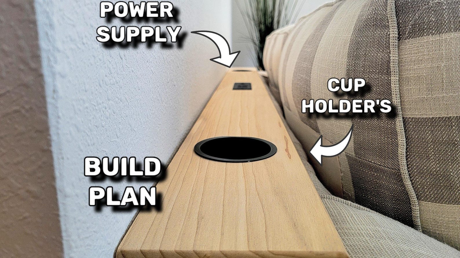 Behind Couch Shelf / Sofa Console Table / Build Plan / PDF Download - Etsy