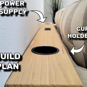 Behind Couch Shelf / Sofa Console Table / Build Plan / PDF Download