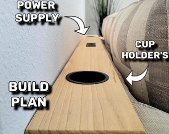 Behind Couch Shelf / Sofa Console Table / Build Plan / PDF Download