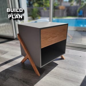 Modern Nightstand / Bed Side Table / Home Decor / Build Plan