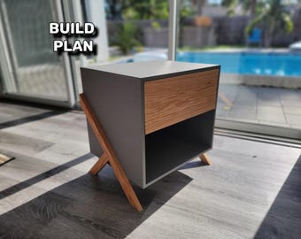Modern Nightstand / Bed Side Table / Home Decor / Build Plan