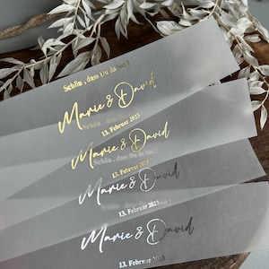 Personalized napkin bands | Wedding Engagement Favor | DIY napkins | Banderole tears of joy