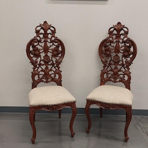 Beautifully carved Spanish chairs