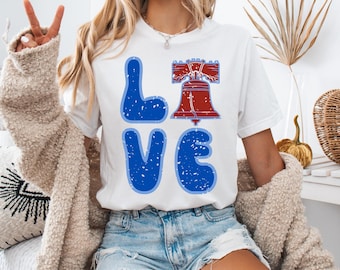 Philly Baseball-Shirt, Philadelphia Phillies Shirt, Philly Geschenk, Damen Baseball, LOVE Philly, Liberty Bell, Vintages Sweatshirt, Vintage