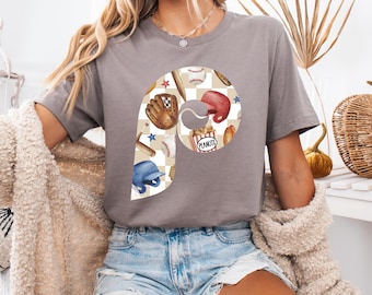 Gedrucktes Phillies P Frauen-Shirt, Baseball-Sweatshirt, Philadelphia Phillies Herbst Baseball, Roter Oktober Shirt, Philly Sport Hoodie