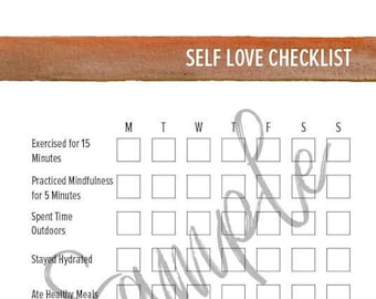 Self Love Checklist - PDF from the Cancer Treatment Journal