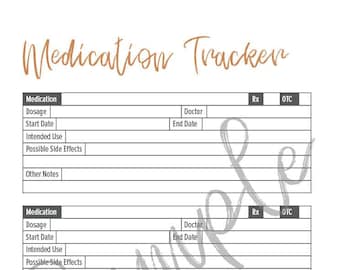 Medication Tracker - PDF from the Cancer Treatment Journal