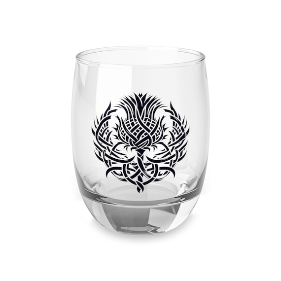 Scottish Celtic Thistle Whiskey Glass