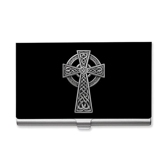 Irish Celtic Cross Business Card Case