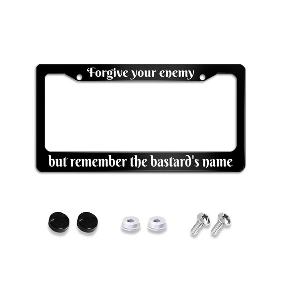 Scottish Forgive Your Enemy License Plate Frame