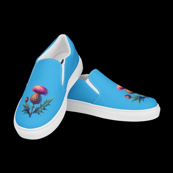 Scottish Thistle Women’s Slip-on Canvas Shoes