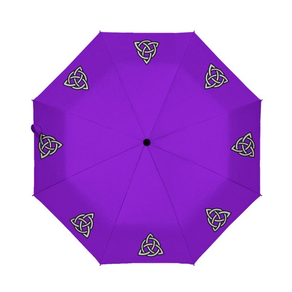 Irish Celtic Triquetra Knot Umbrella (Purple)