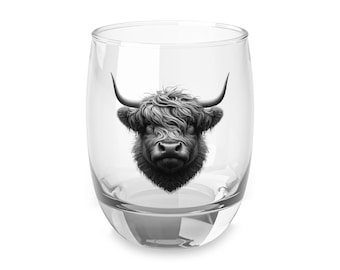Scottish Highland Cow Whisky Glass