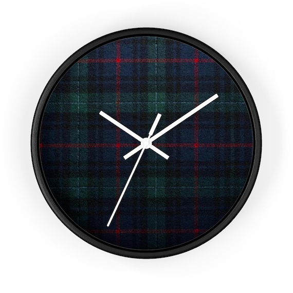 Black Watch Tartan Wall Clock