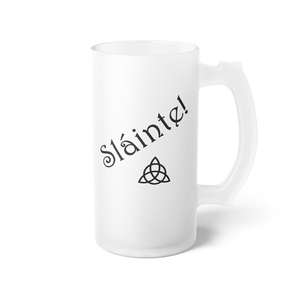 Sláinte Frosted Glass Beer Mug