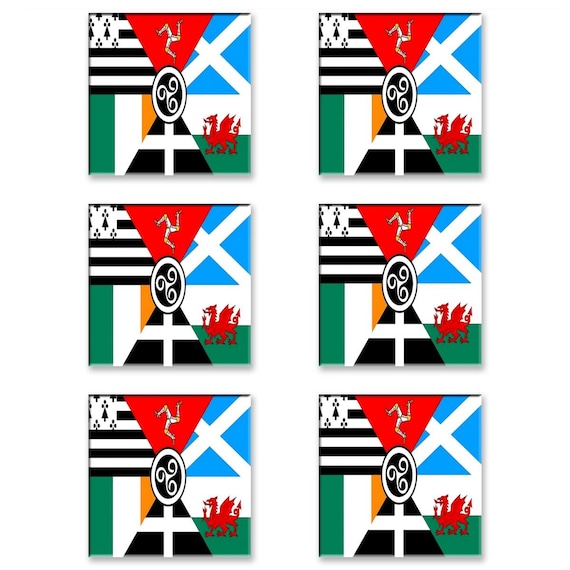 Celtic Nations Flag Stone Coasters (Set of 6)