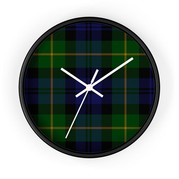 Gordon Tartan Wall Clock