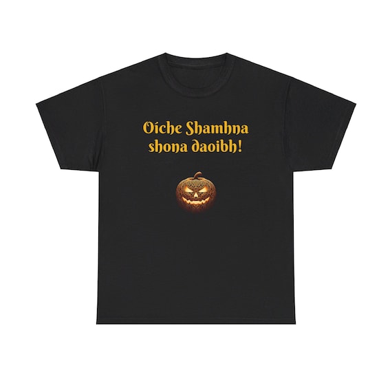 Irish Celtic Happy Shamhna (Samhain) Unisex Heavy Cotton Tee