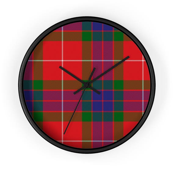Fraser Tartan Wall Clock