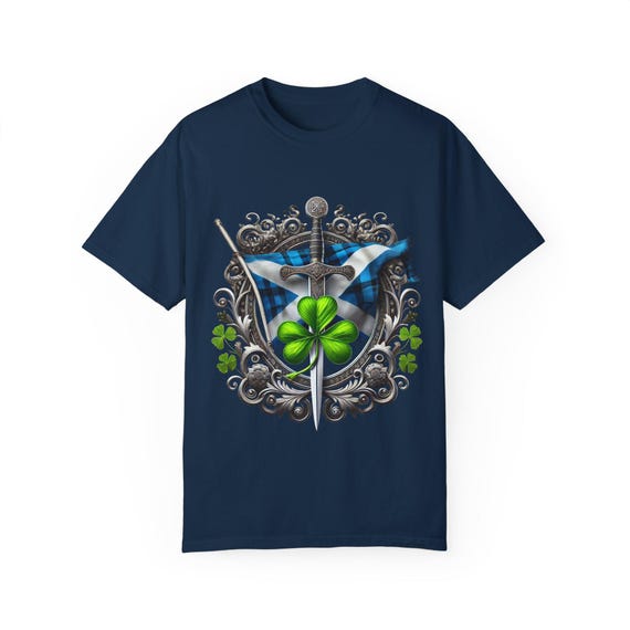 Scottish Pride & Shamrocks Unisex Garment-Dyed T-shirt
