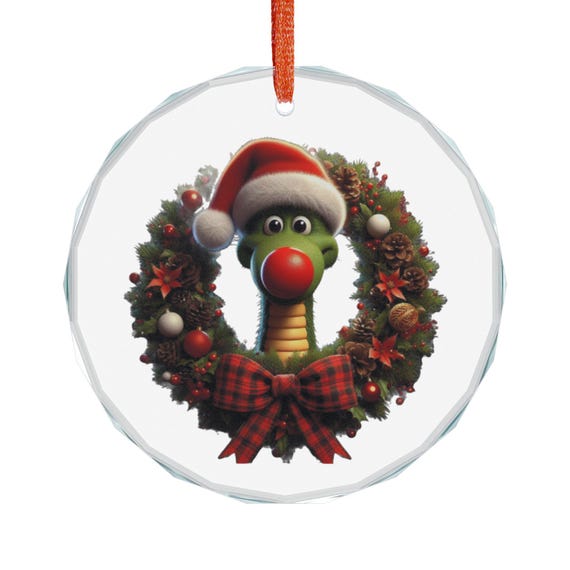 Scottish Nessie Crystal Glass Ornament