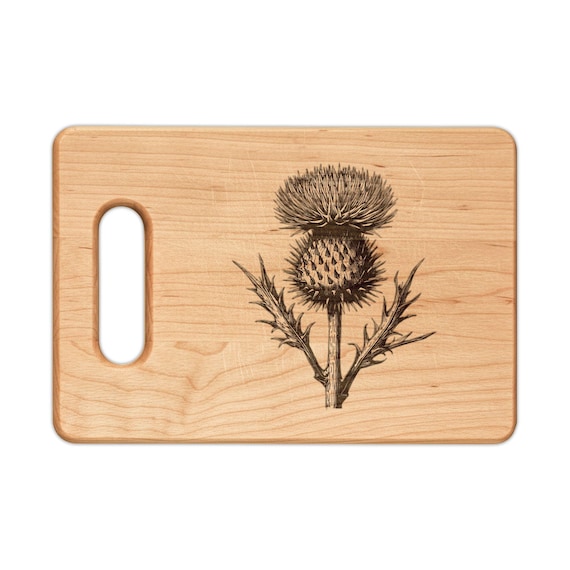 Scottish Thistle  Engraved Maple Cutting Board
