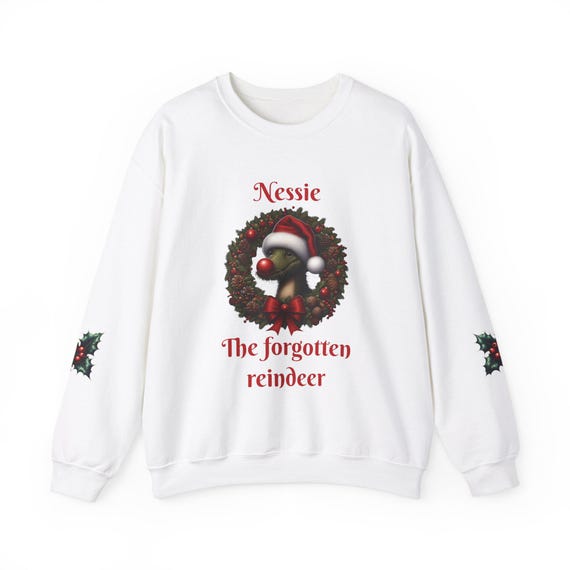 Nessie, The Forgotten Reindeer Reindeer Unisex Crewneck Sweatshirt