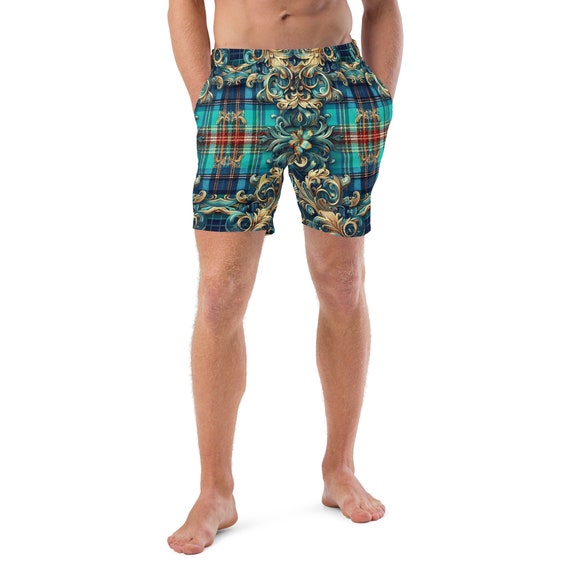 Scottish Print Men's Swim Trunks