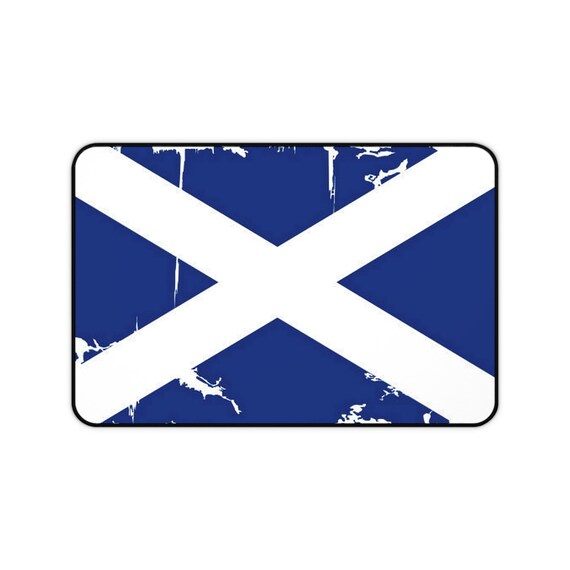 Scottish Flag (Distressed) Desk Mat