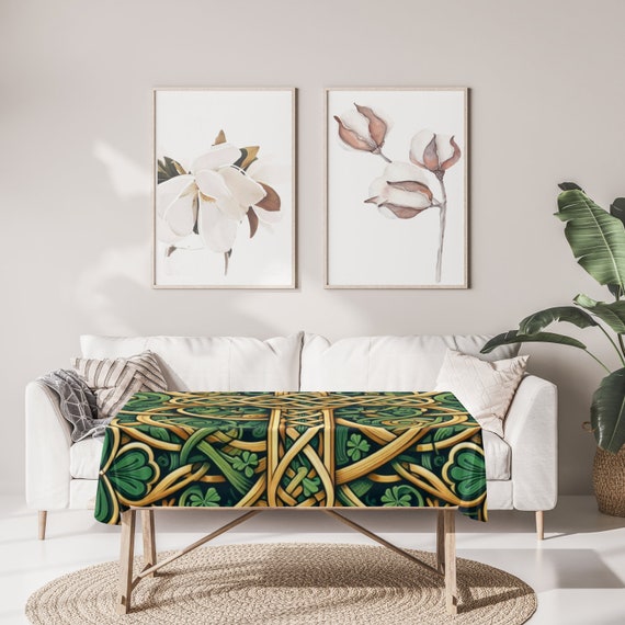 Irish Shamrock & Cross Tablecloth