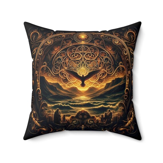 Irish Celtic Imagery Square Pillow