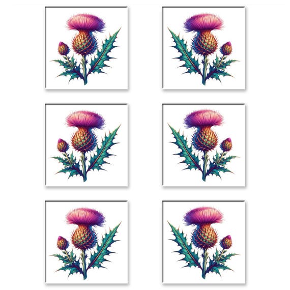 Scottish Thistle Stone Coasters