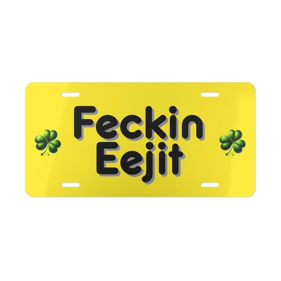 Irish Feckin Eejit Vanity Plate