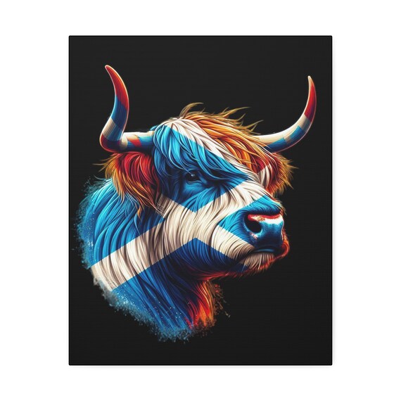 Scottish Highland Cow 2 Canvas Stretched, 1.5''
