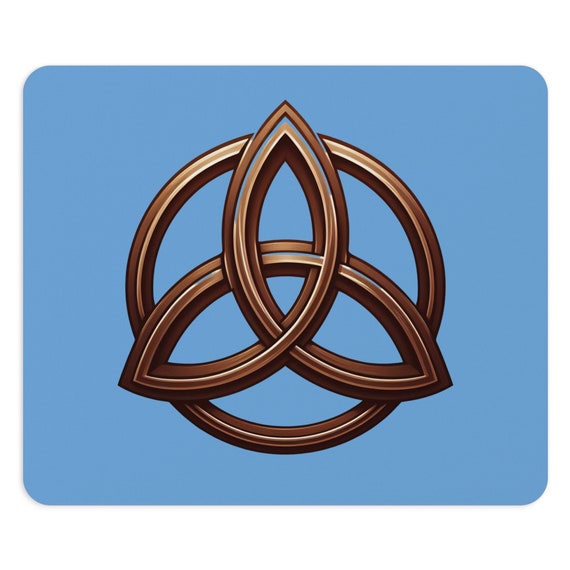 Celtic Triquetra Knot Mouse Pad (Blue)
