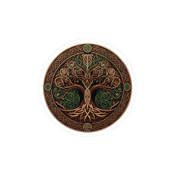 Celtic Autumn Tree of Life Vinyl Decal