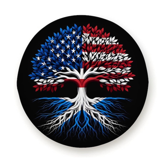 Scottish American Tree of Life Tire Cover