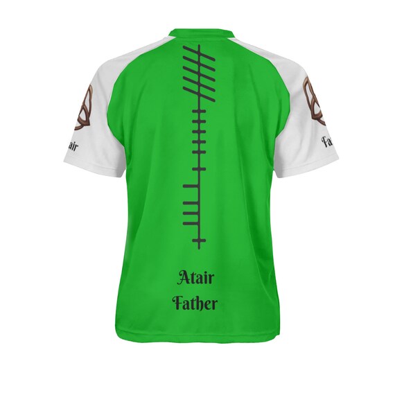 IRISH Four Leaf Clover DAD SHIRT, Shamrock V Neck Short Sleeve Soft Jersey For Summer, Gift For Dad