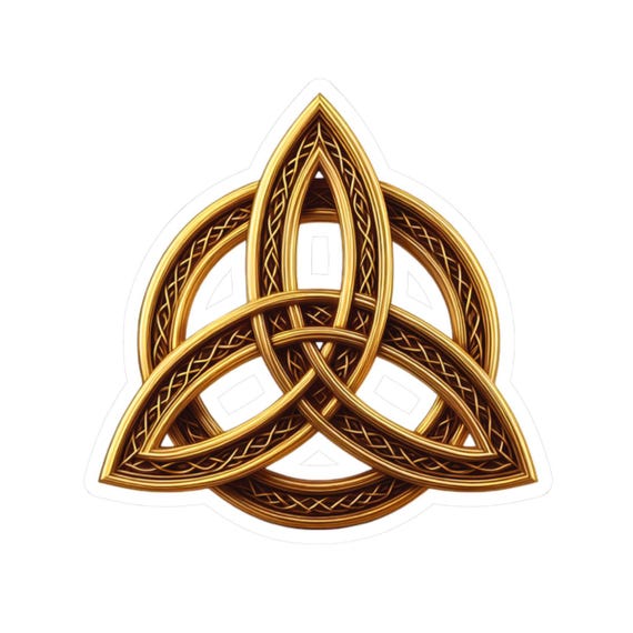 Irish Gold Triquetra Decal