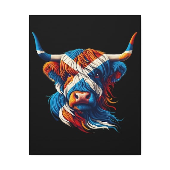 Scottish Highland Cow 1 Canvas Stretched, 1.5''