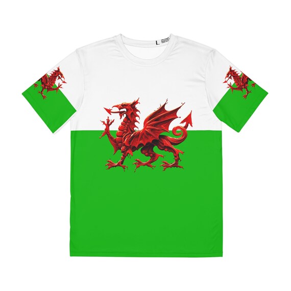 Welsh Red Dragon Men's Polyester Tee