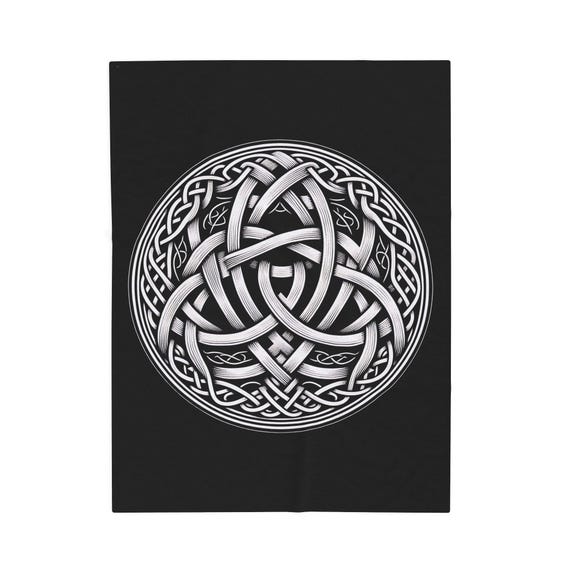 Irish Celtic Knot Velveteen Plush Blanket