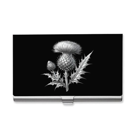 Scottish Thistle Business Card Case