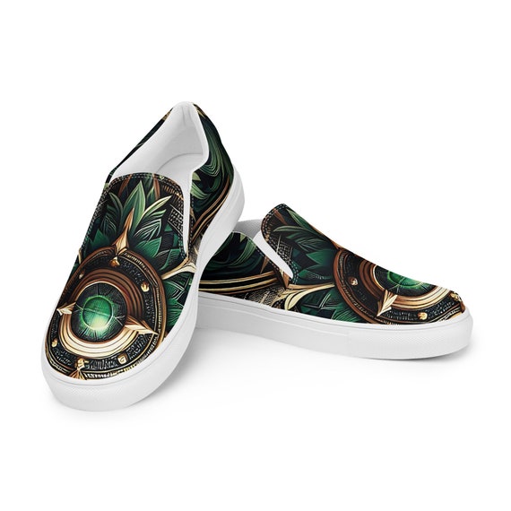 Men’s Scottish Design Slip-on Canvas Shoes