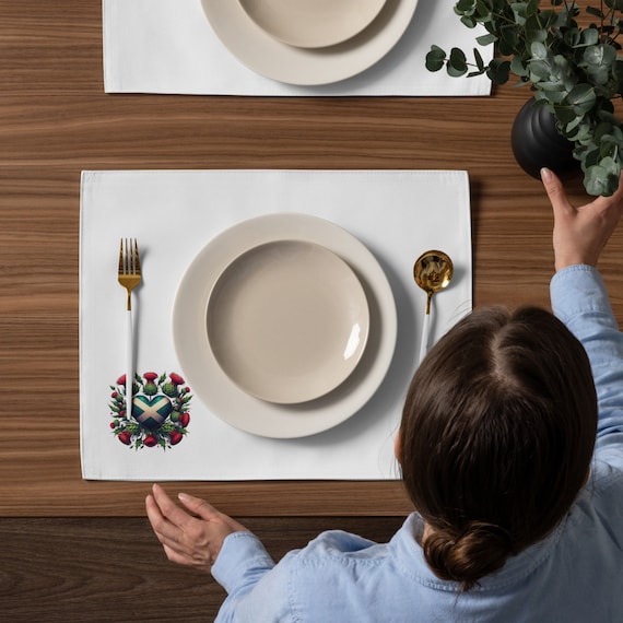 Scottish Heart & Thistle Placemat Set