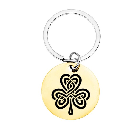 Irish Celtic Shamrock Brass Tag