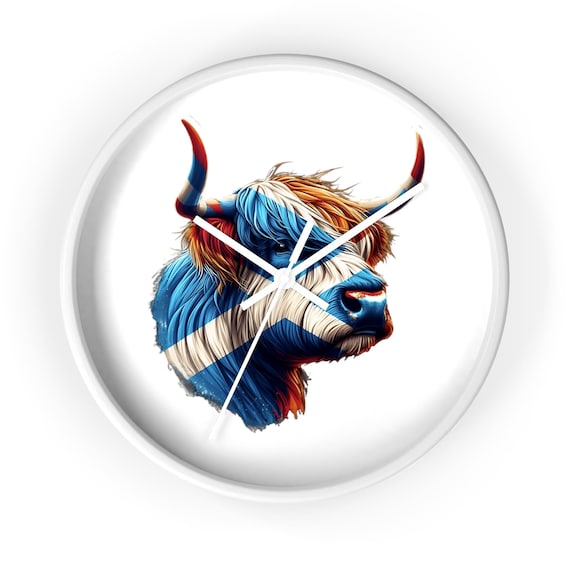 Highland Coo Wall Clock