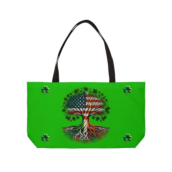 Irish American  Weekender Tote Bag Irish Green